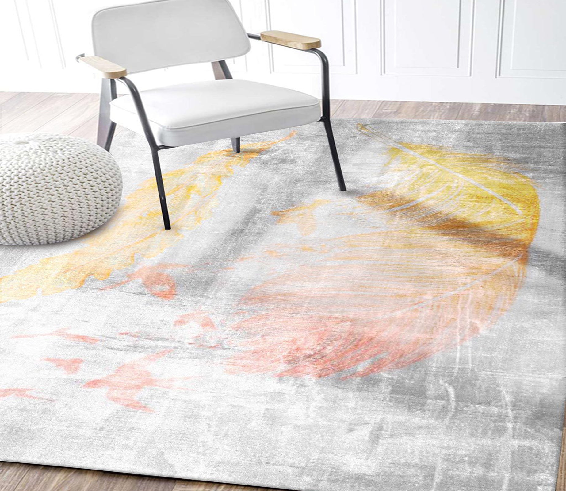 3D Colored Feather WG051 Non Slip Rug Mat Mat AJ Creativity Home 