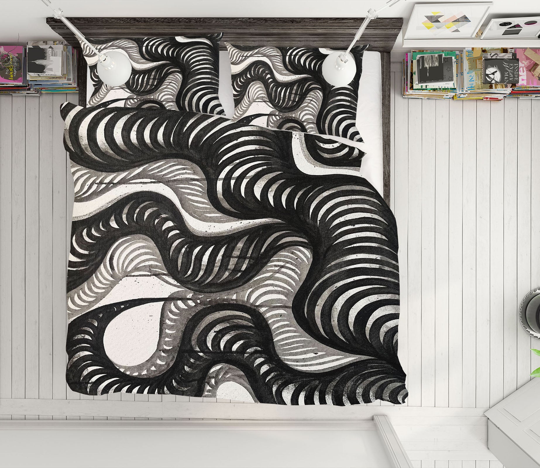 3D Black Circle 3035 Jacqueline Reynoso Bedding Bed Pillowcases Quilt Cover Duvet Cover