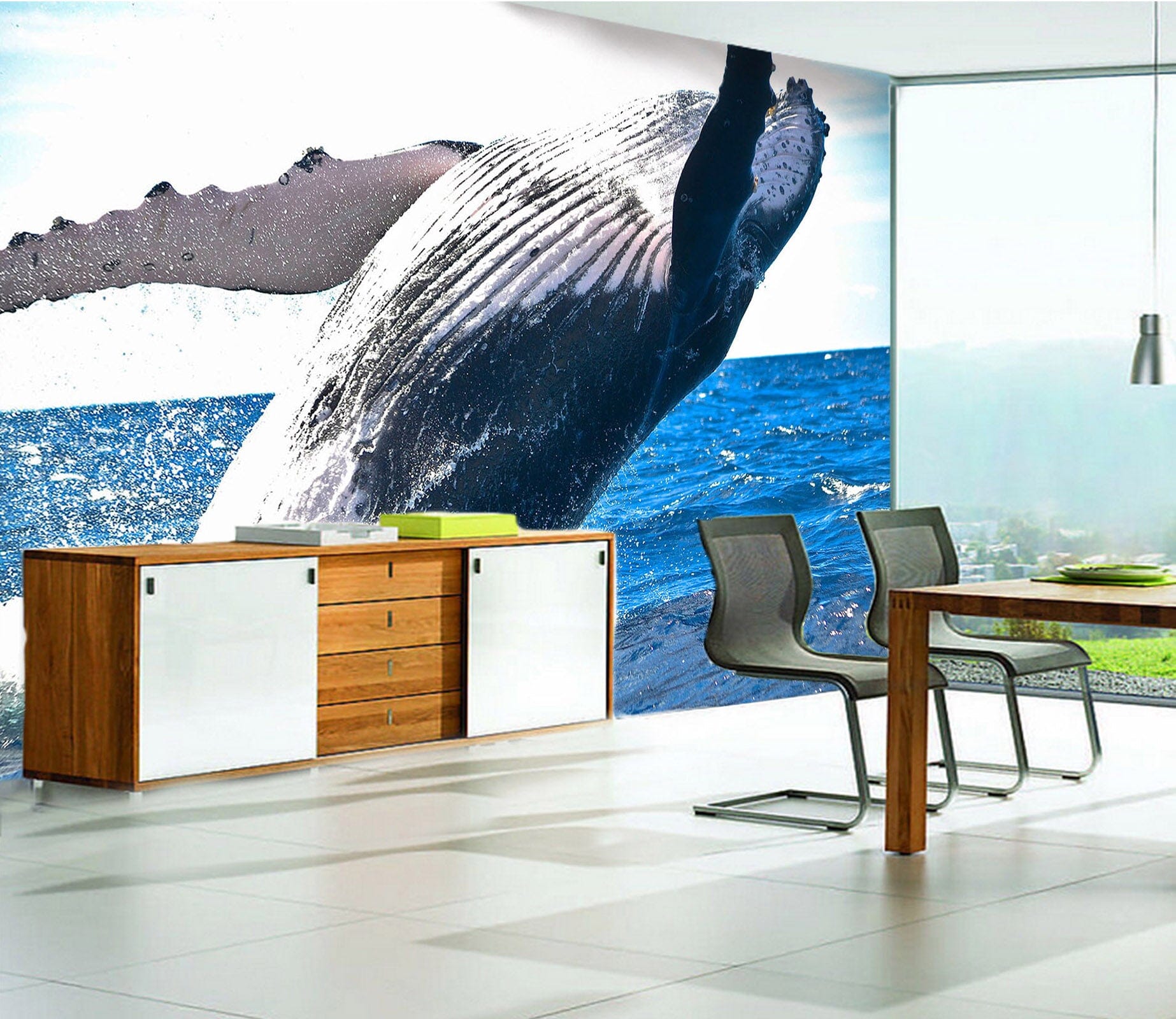 3D Whale Fall 132 Wall Murals Wallpaper AJ Wallpaper 2 