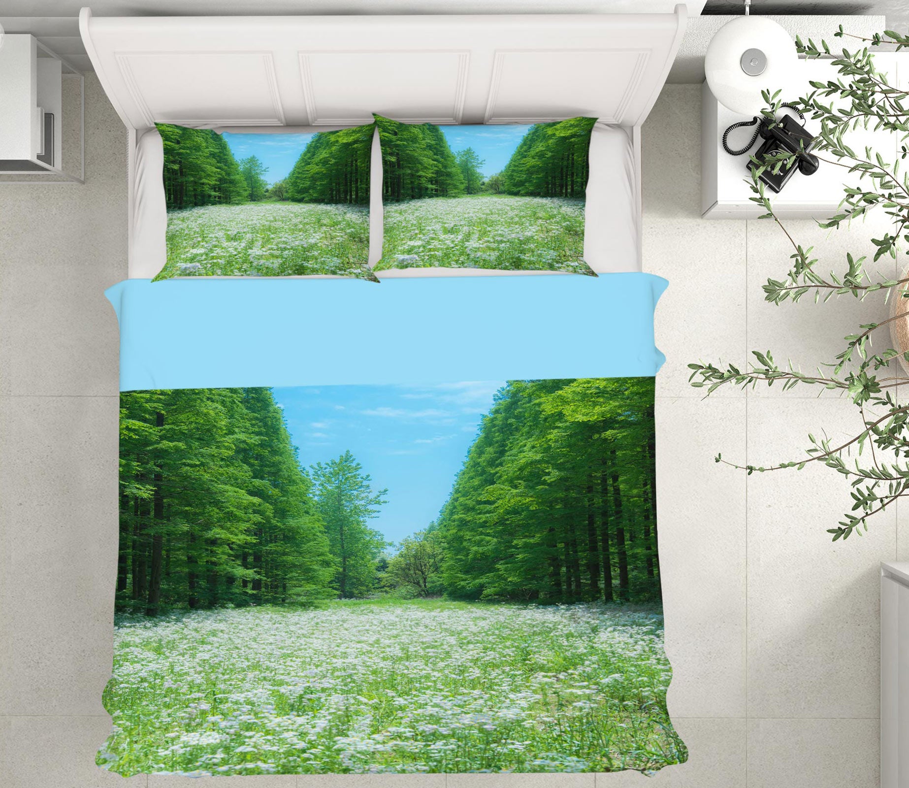 3D Forest Path 16171 Bed Pillowcases Quilt