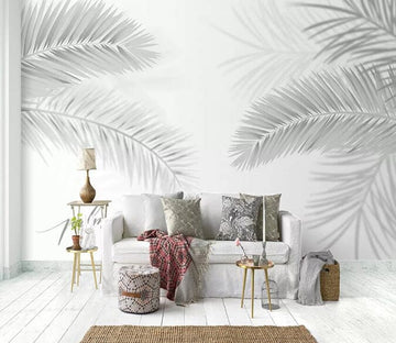 3D White Leaves 2107 Wall Murals Wallpaper AJ Wallpaper 2 