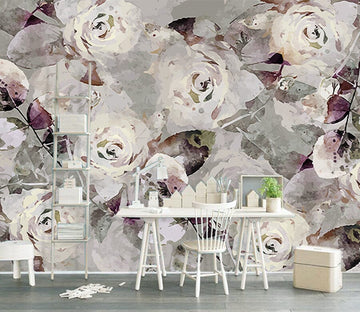 3D White Rose WG213 Wall Murals Wallpaper AJ Wallpaper 2 