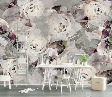 3D White Rose WG213 Wall Murals