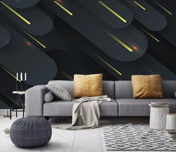 3D Golden Meteor Shower 2918 Wall Murals Wallpaper AJ Wallpaper 2 