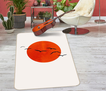 3D Red Sun Goose 1001 Boris Draschoff Rug Non Slip Rug Mat Mat AJ Creativity Home 