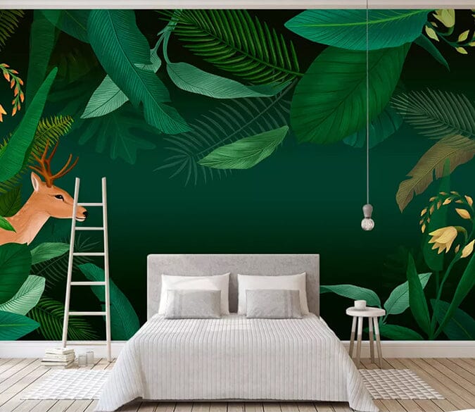 3D Green Leaf 1862 Wall Murals Wallpaper AJ Wallpaper 2 