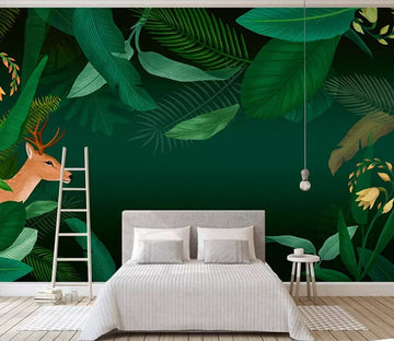 3D Green Leaf 1862 Wall Murals Wallpaper AJ Wallpaper 2 