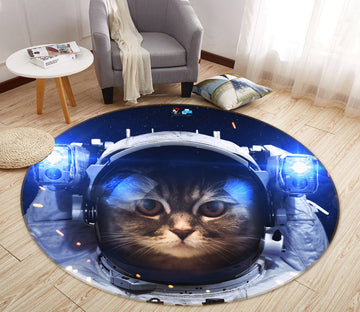 3D Space Cat 80296 Round Non Slip Rug Mat