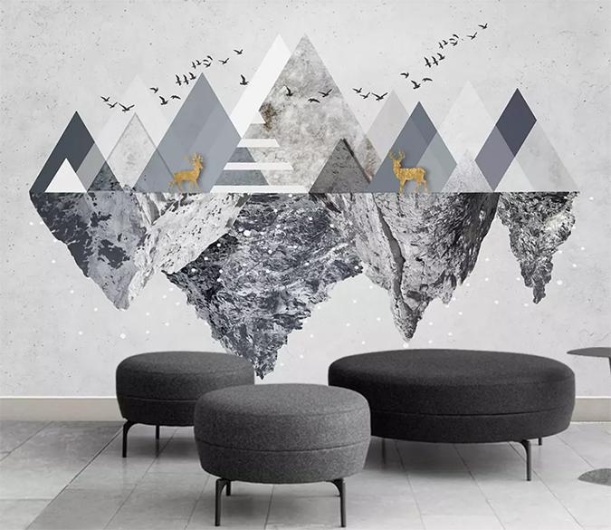 3D Geometric Lines 405 Wall Murals Wallpaper AJ Wallpaper 2 