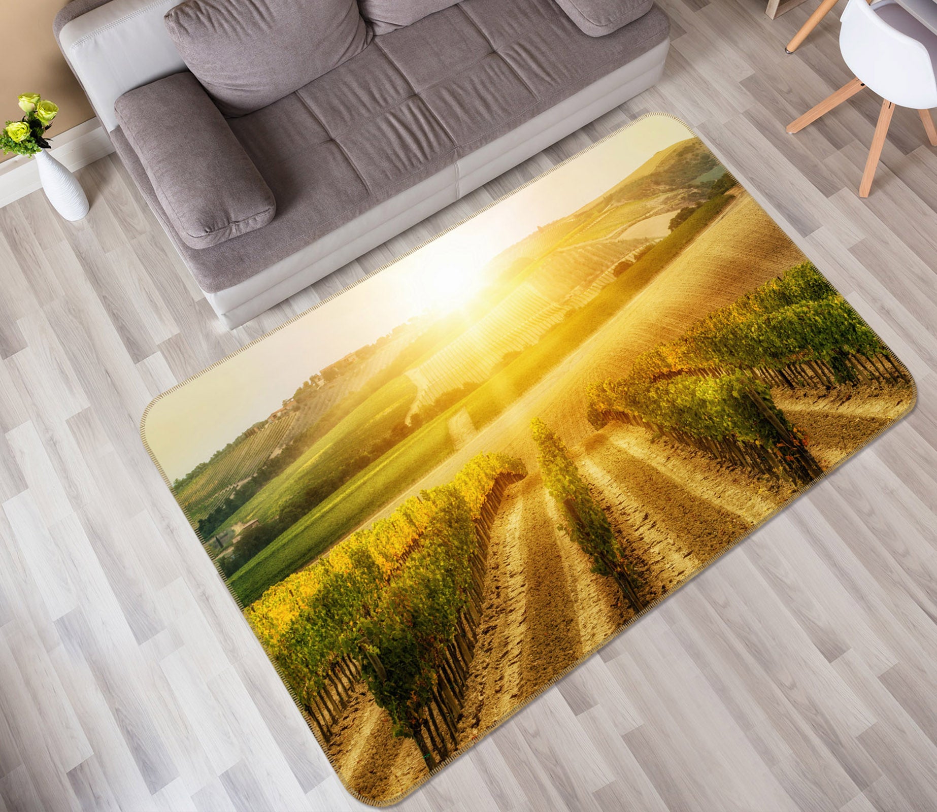 3D Field Lane 29174 Non Slip Rug Mat