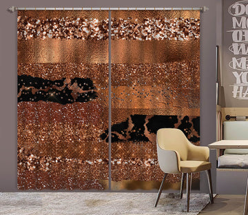 3D Gold Glitter 195 Uta Naumann Curtain Curtains Drapes