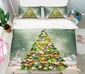 3D Tree 51083 Christmas Quilt Duvet Cover Xmas Bed Pillowcases