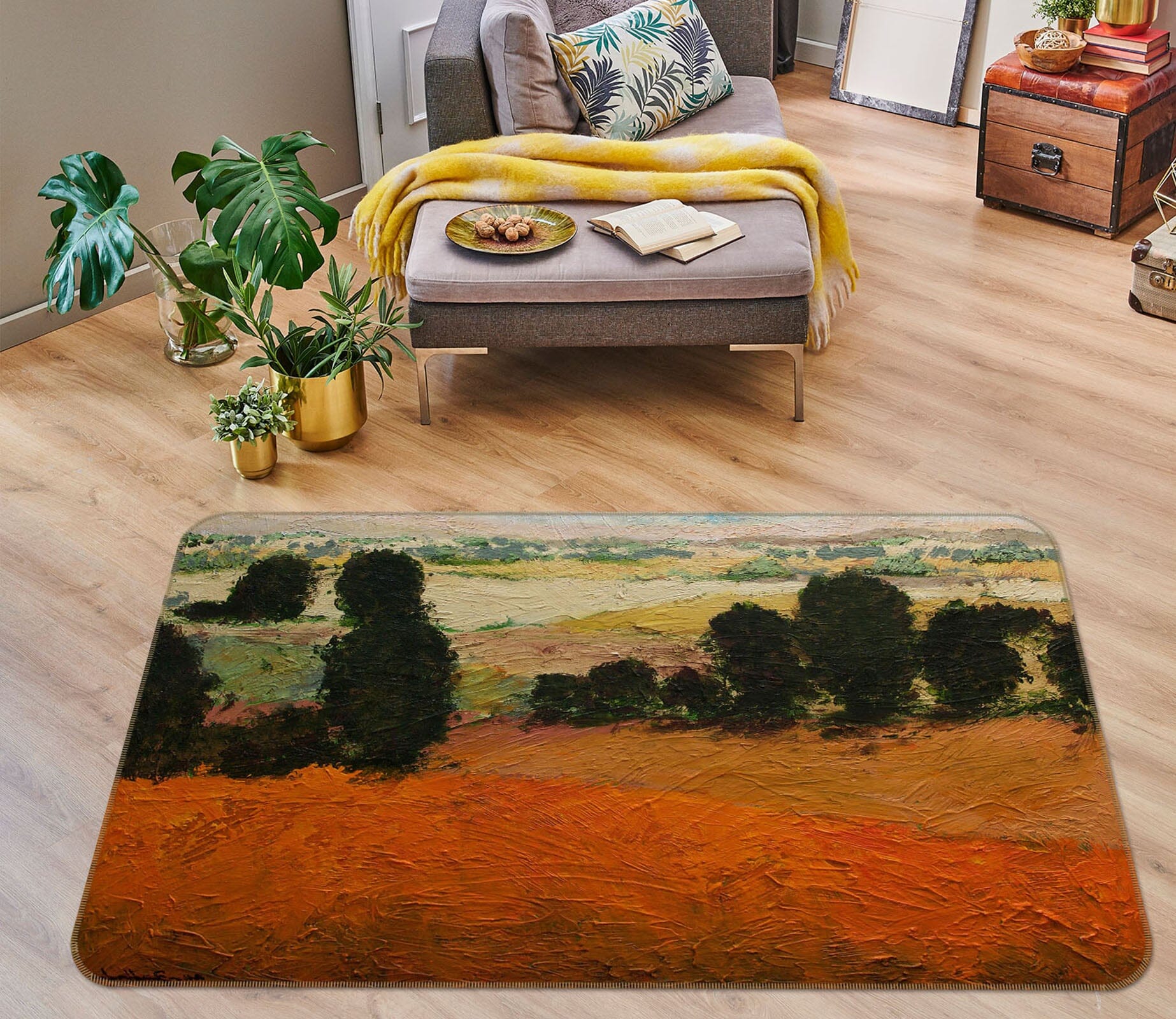 3D Autumn Field 1015 Allan P. Friedlander Rug Non Slip Rug Mat Mat AJ Creativity Home 