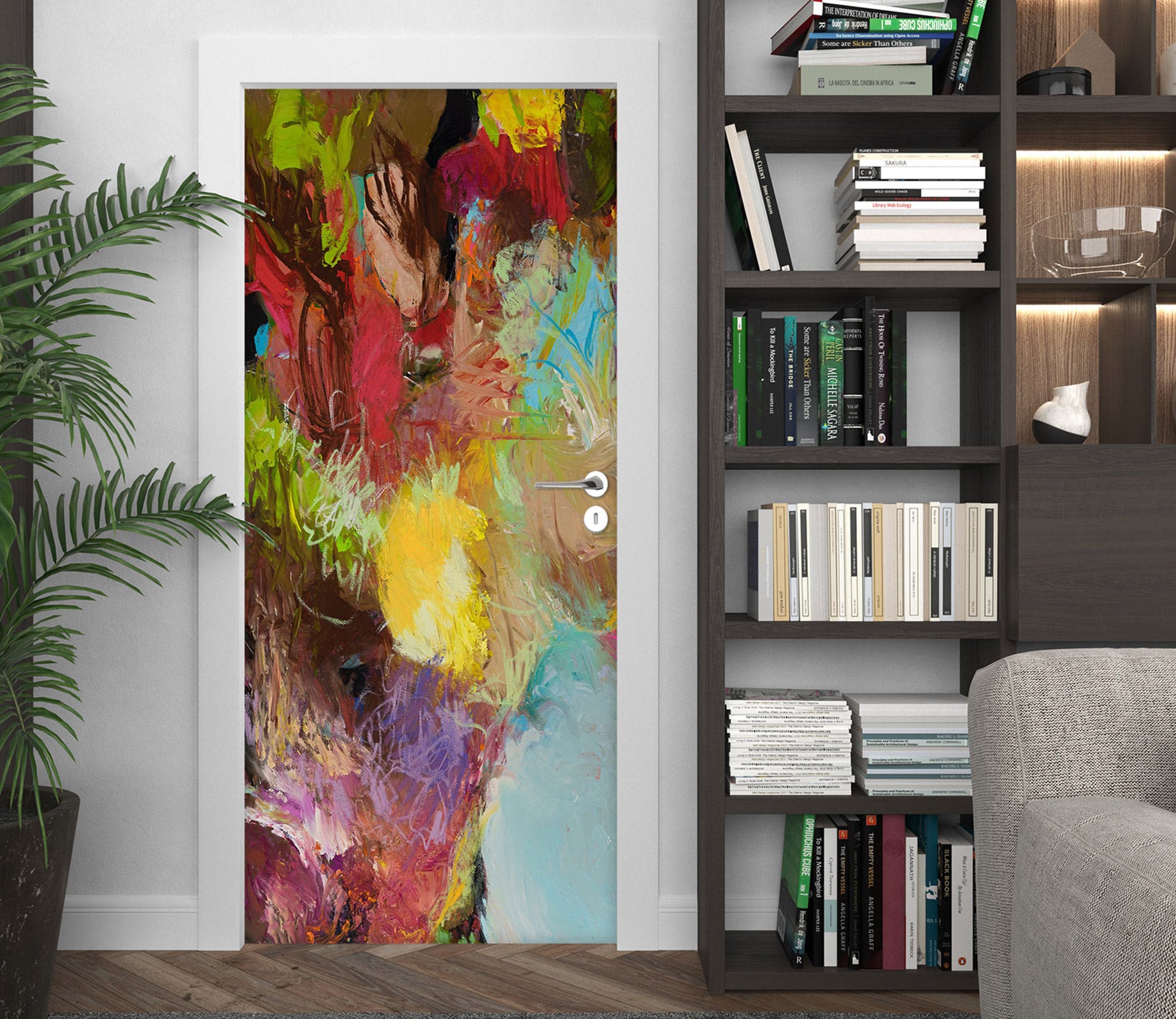 3D Colorful Paint Texture 10131 Allan P. Friedlander Door Mural