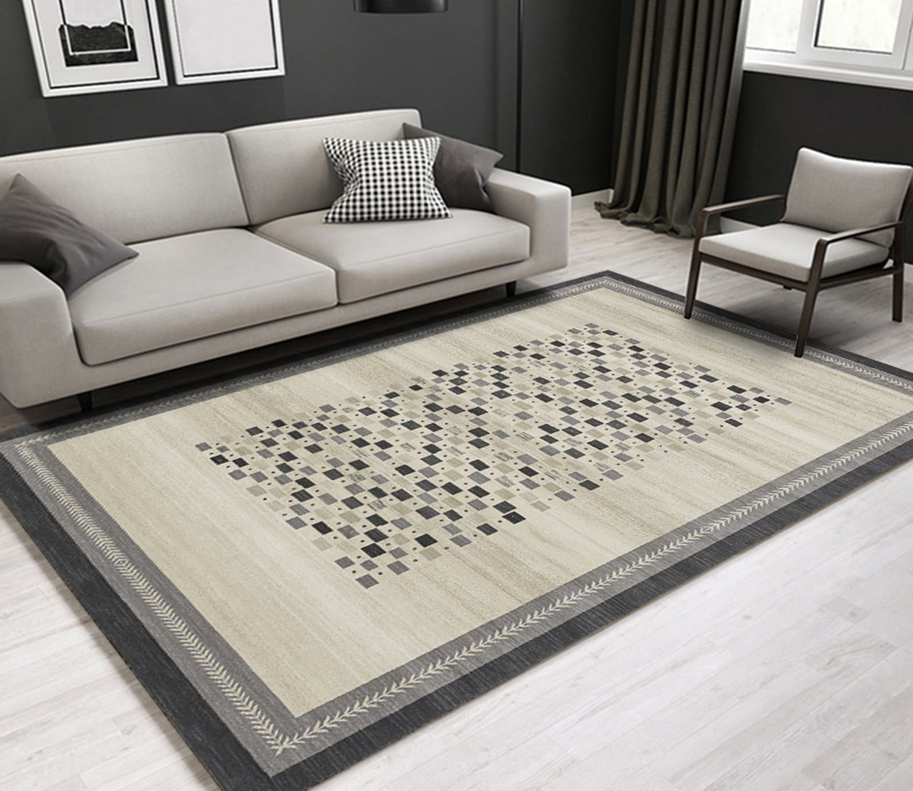 3D Colored Square WG085 Non Slip Rug Mat Mat AJ Creativity Home 