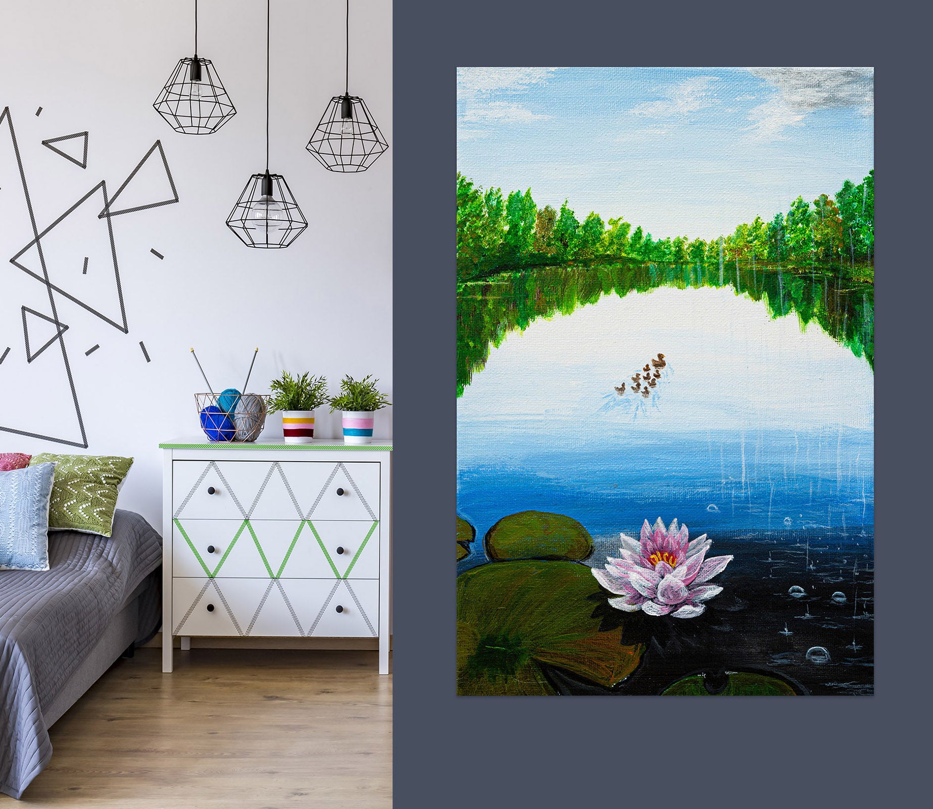 3D Lotus 1827 Marina Zotova Wall Sticker