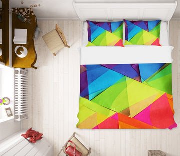 3D Colored Triangle 70029 Shandra Smith Bedding Bed Pillowcases Quilt