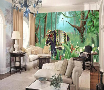 3D Forest Elephant 2402 Wall Murals Wallpaper AJ Wallpaper 2 