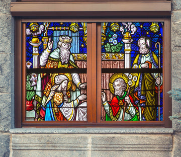 3D Royal Family 017 Window Film Print Sticker Cling Stained Glass UV Block