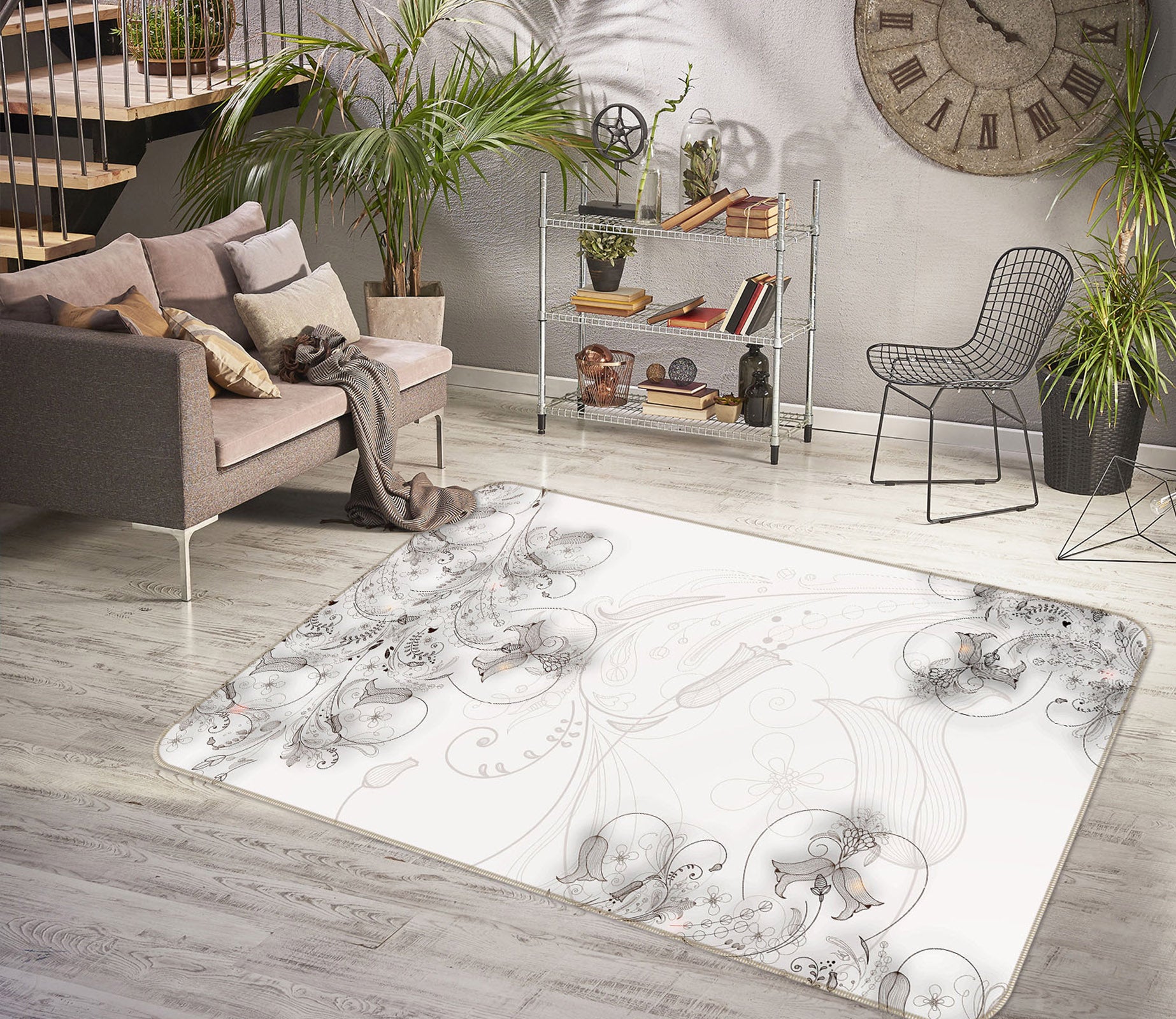 3D Pattern 34039 Non Slip Rug Mat