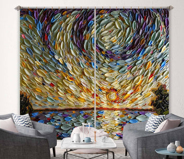 3D Colorful Shells 055 Dena Tollefson Curtain Curtains Drapes Curtains AJ Creativity Home 