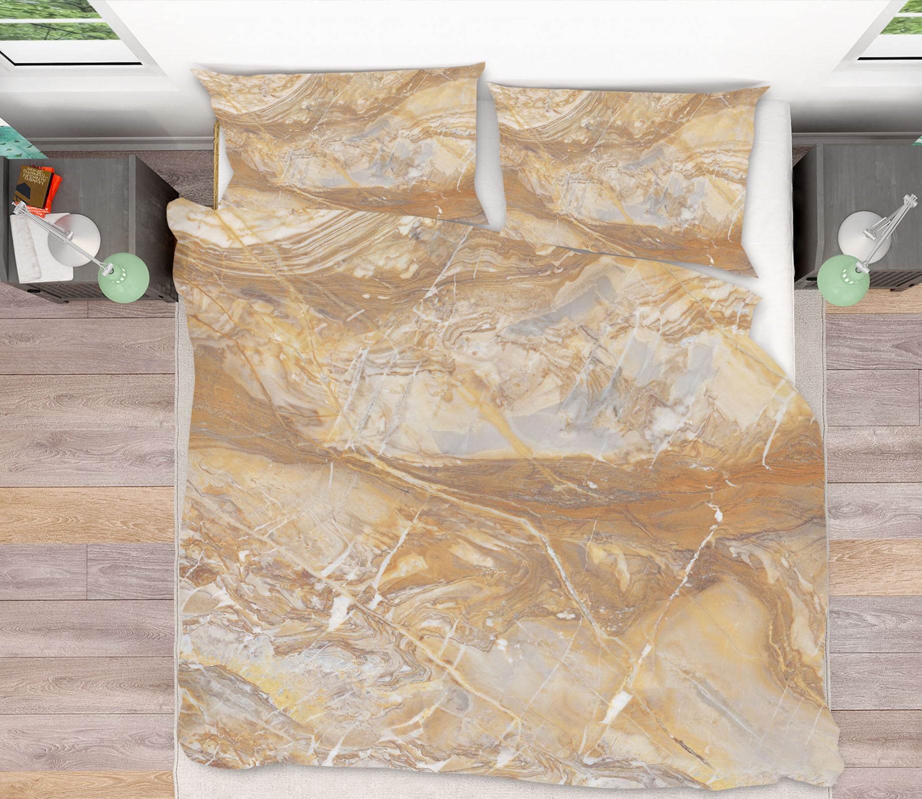 3D Marbling 16002 Bed Pillowcases Quilt