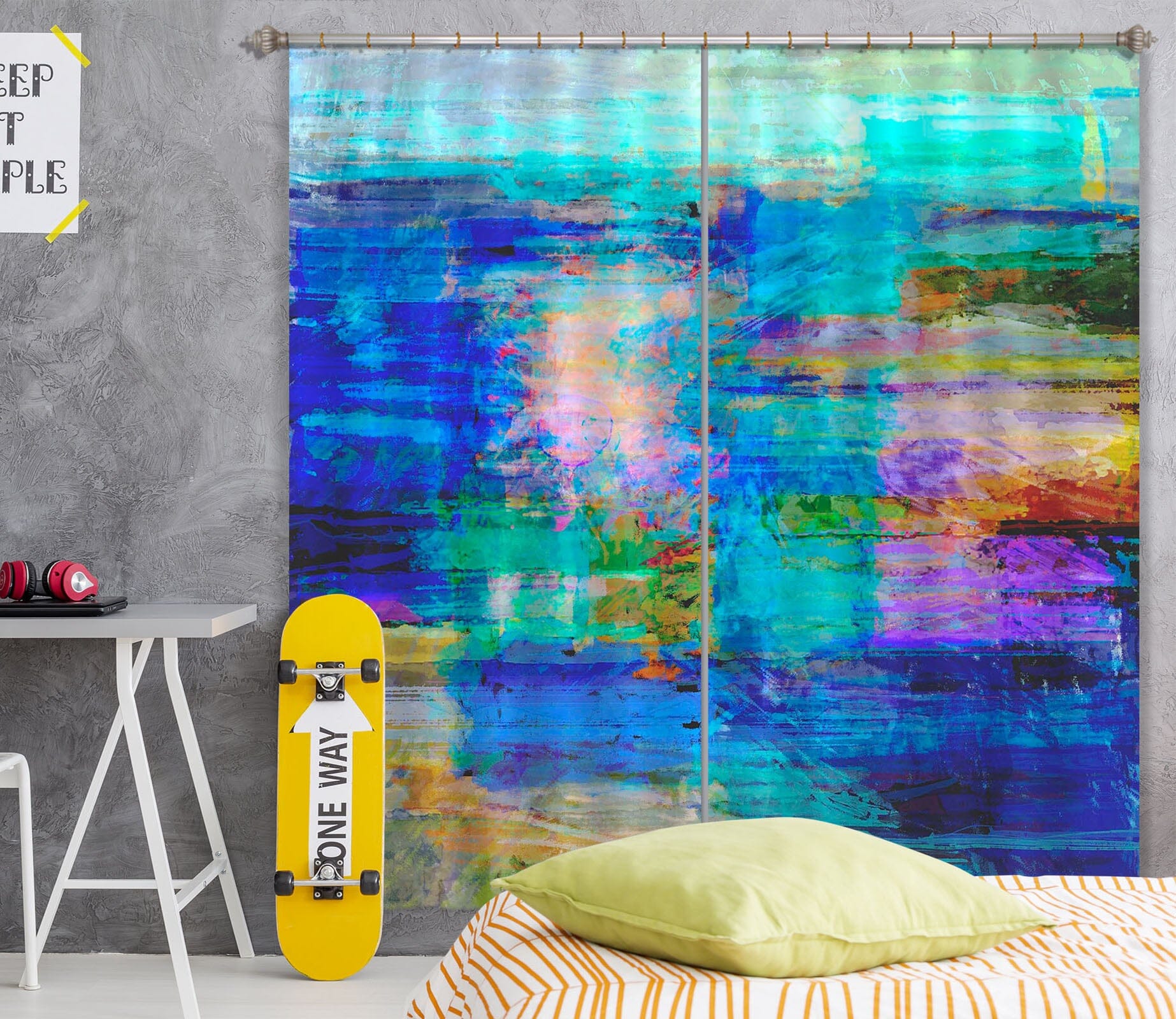 3D Tranquil Sea 209 Michael Tienhaara Curtain Curtains Drapes Curtains AJ Creativity Home 
