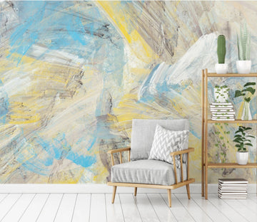 3D Yellow Abstract WC1024 Wall Murals
