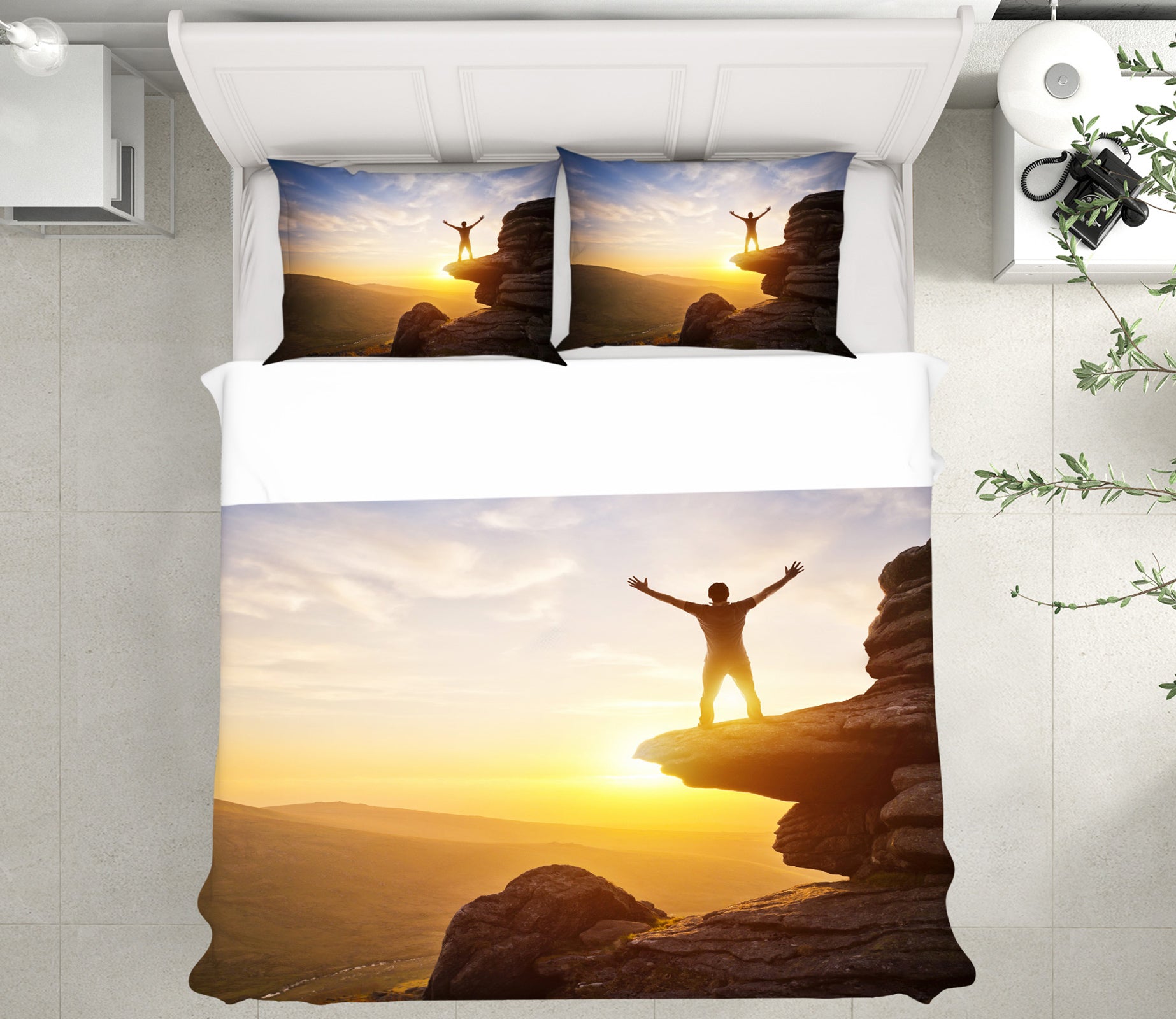 3D Cliff 14135 Bed Pillowcases Quilt