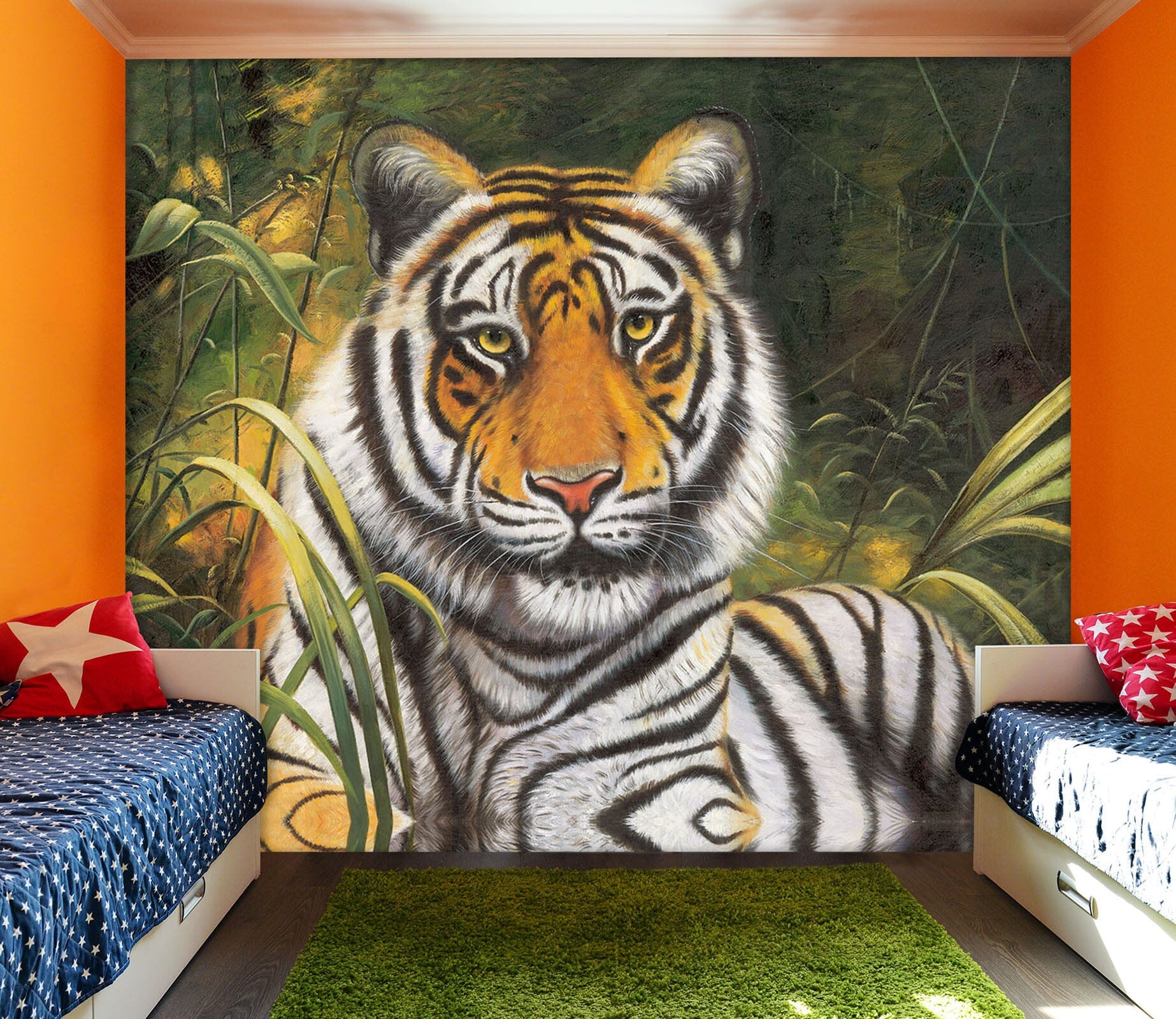 3D Mighty Tiger 218 Wall Murals Wallpaper AJ Wallpaper 2 