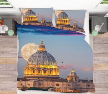 3D Moon Palace 073 Marco Carmassi Bedding Bed Pillowcases Quilt