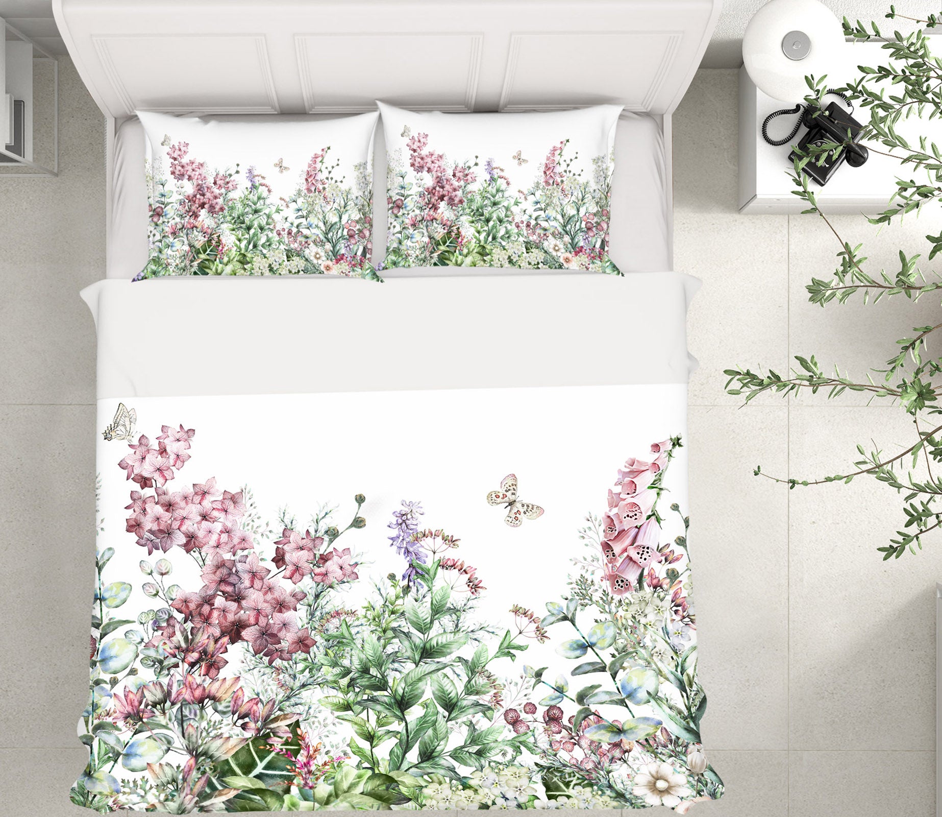 3D Flower Bush 15059 Bed Pillowcases Quilt