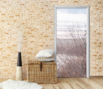 3D Grey Branch 5066 Assaf Frank Door Mural