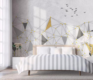 3D Golden Triangle WC1466 Wall Murals