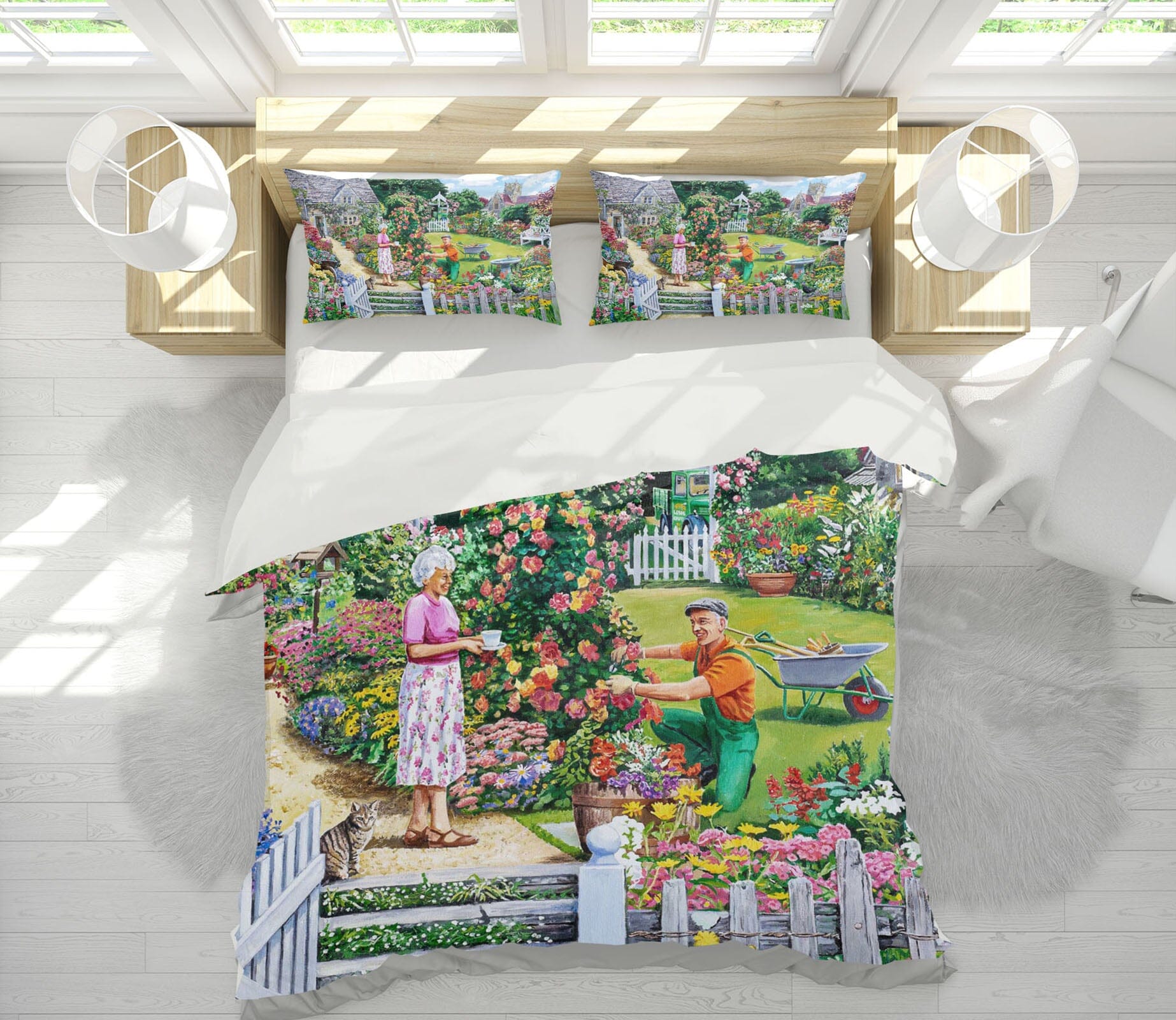 3D Tending A Cottage Garden 2056 Trevor Mitchell bedding Bed Pillowcases Quilt Quiet Covers AJ Creativity Home 