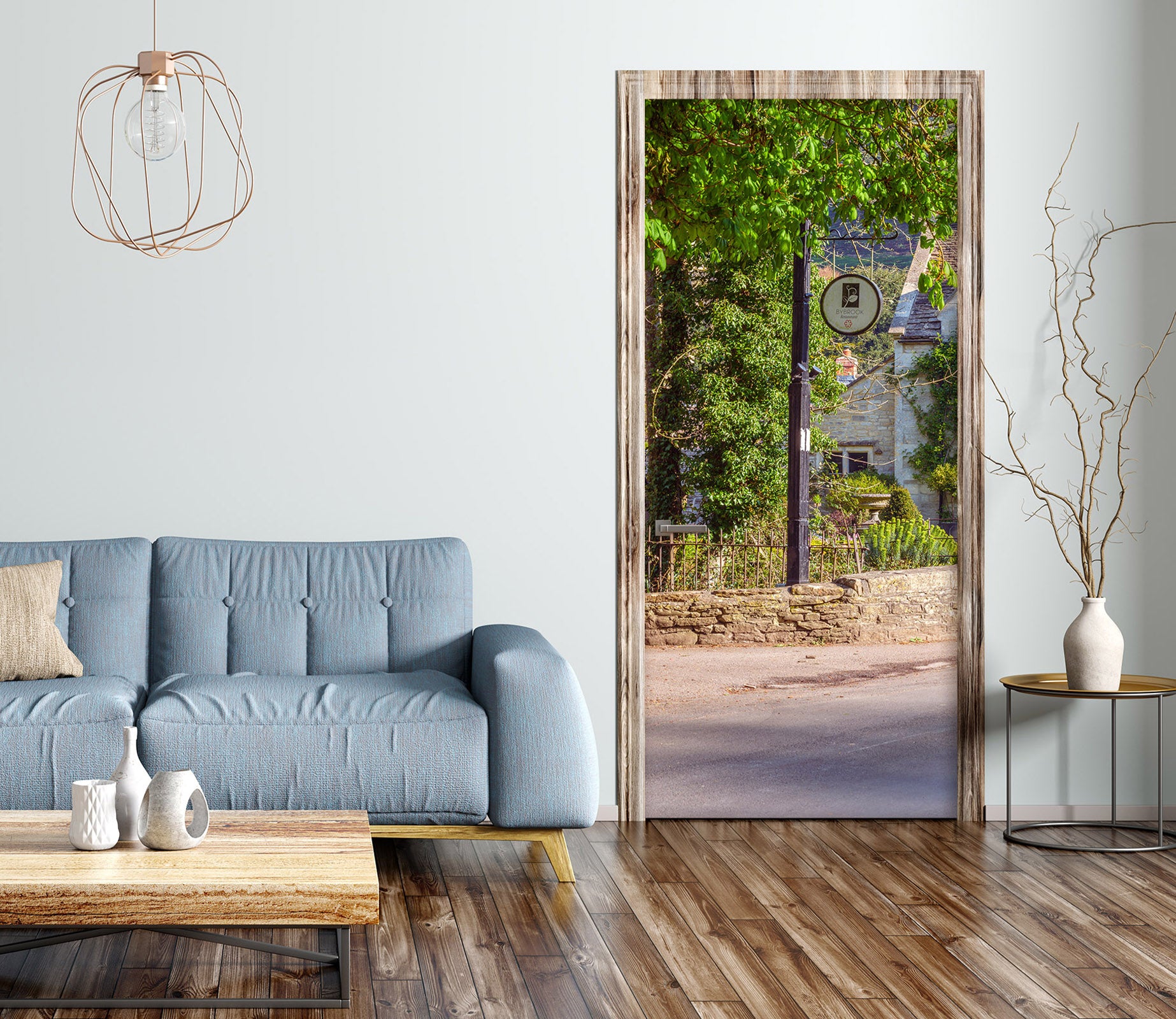 3D Green Tree 5155 Assaf Frank Door Mural