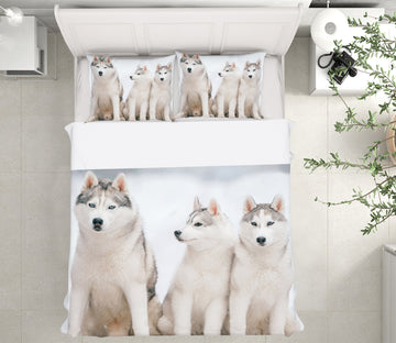 3D Sled Dog 60010 Bed Pillowcases Quilt