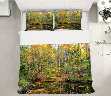3D Pond Reflections 62027 Kathy Barefield Bedding Bed Pillowcases Quilt