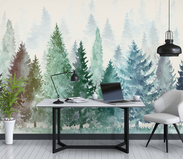 3D Cypress Forest 1055 Wall Murals