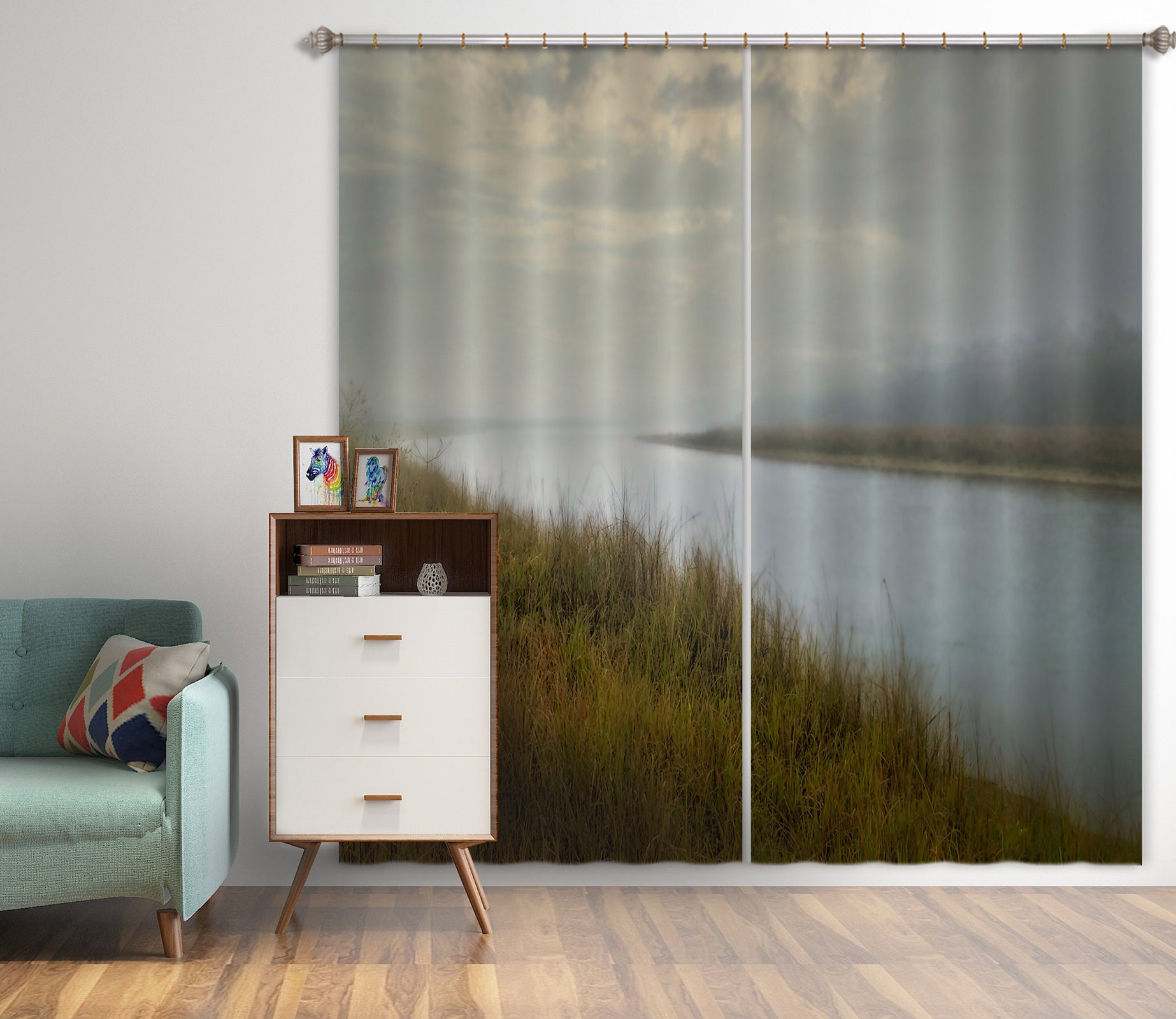 3D Grass River 5337 Beth Sheridan Curtain Curtains Drapes