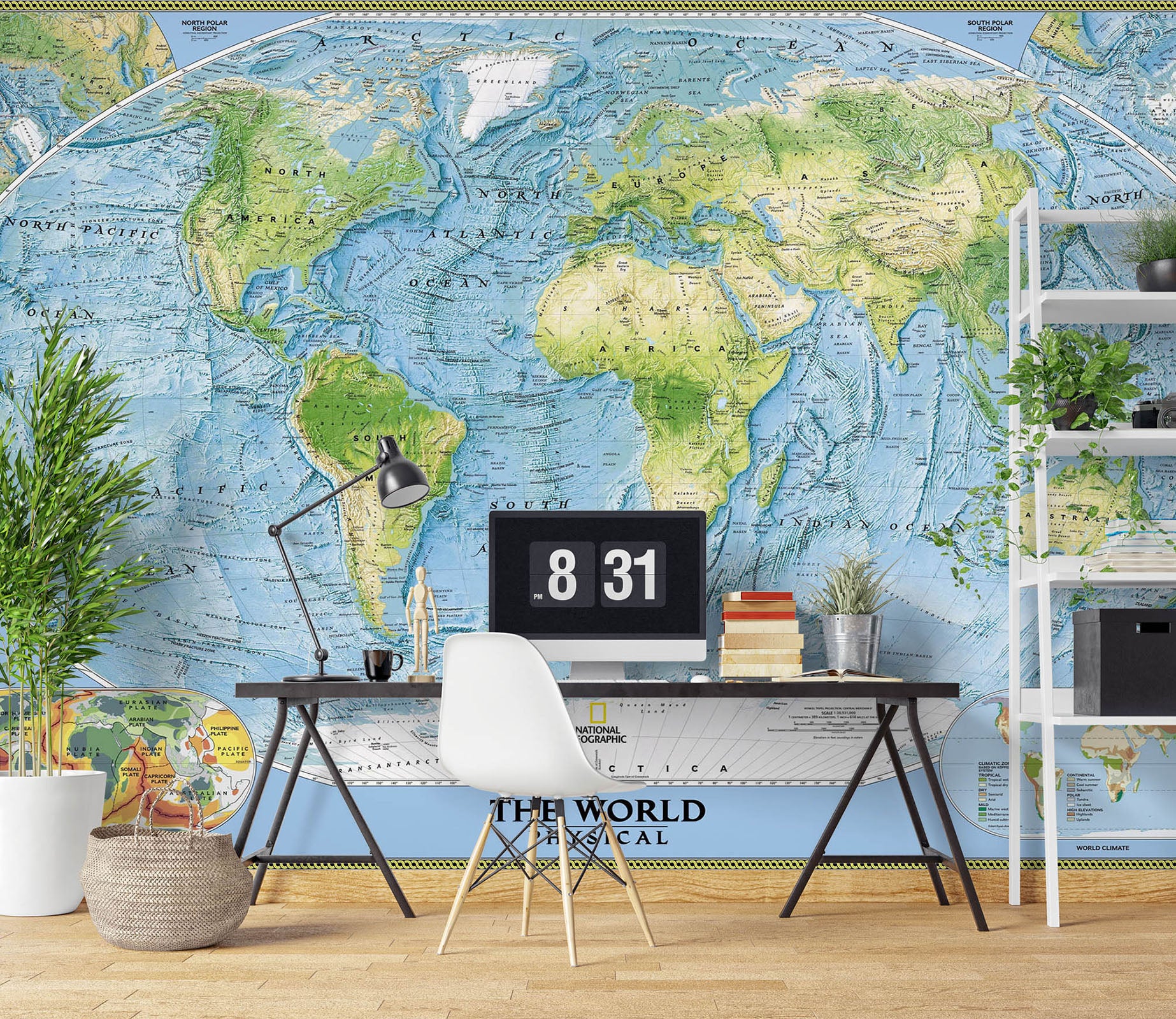 3D World Map 1103 Wall Murals