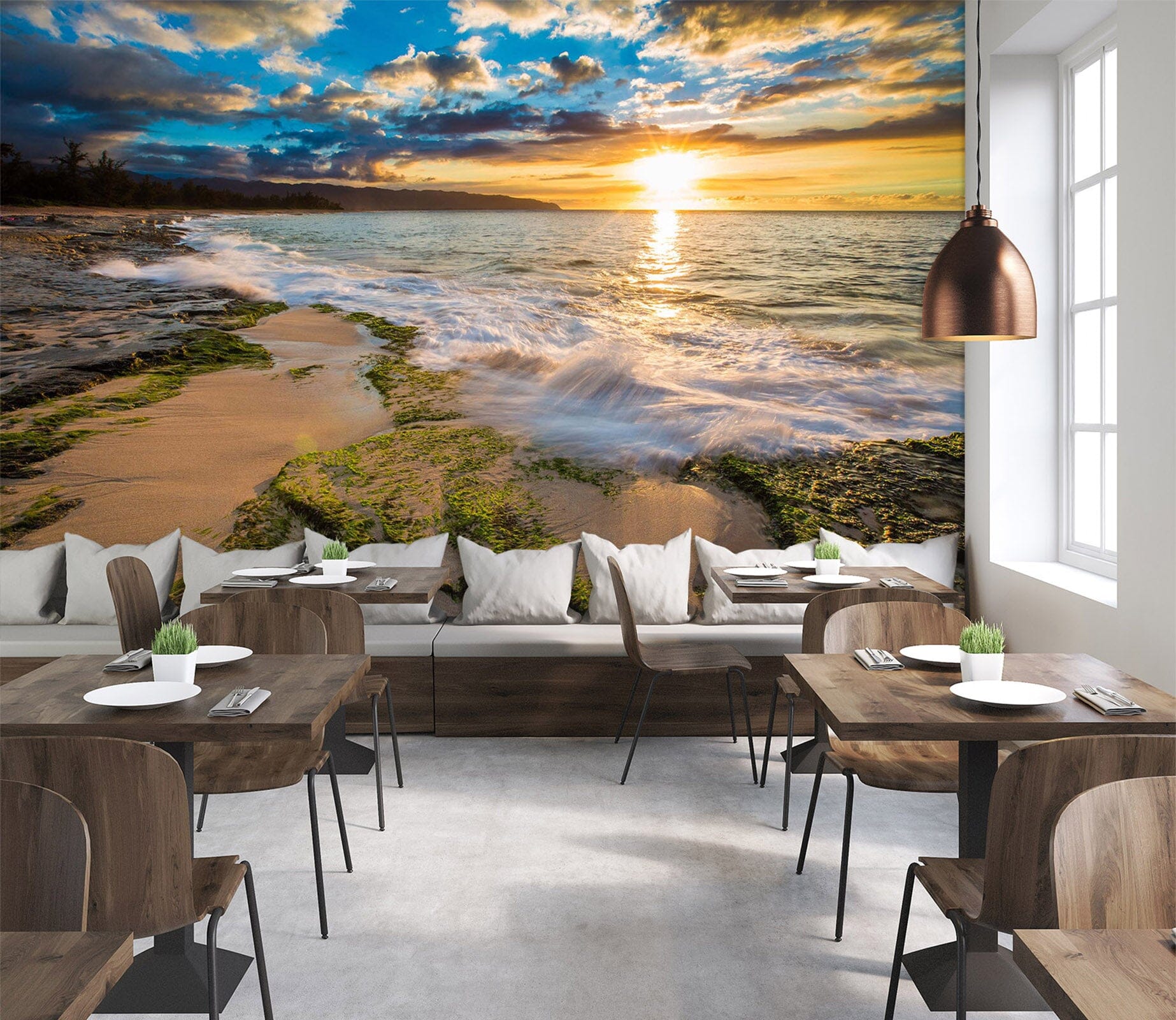 3D Sunset Sea 2005 Wall Murals Wallpaper AJ Wallpaper 2 