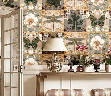 3D Vintage Flowers WC088 Wall Murals Wallpaper AJ Wallpaper 2 