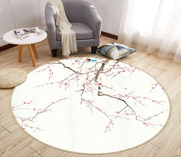 3D Branches 80289 Round Non Slip Rug Mat