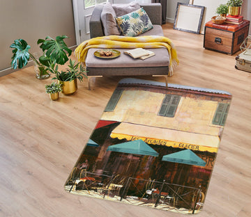 3D Shop Blue Umbrella 76140 Non Slip Rug Mat