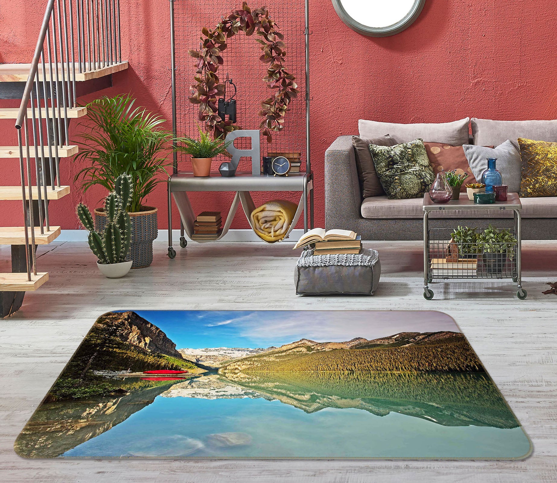 3D Lake Louise 84065 Kathy Barefield Rug Non Slip Rug Mat