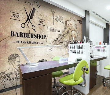 3D Black Scissors 1501 Wall Murals Wallpaper AJ Wallpaper 2 