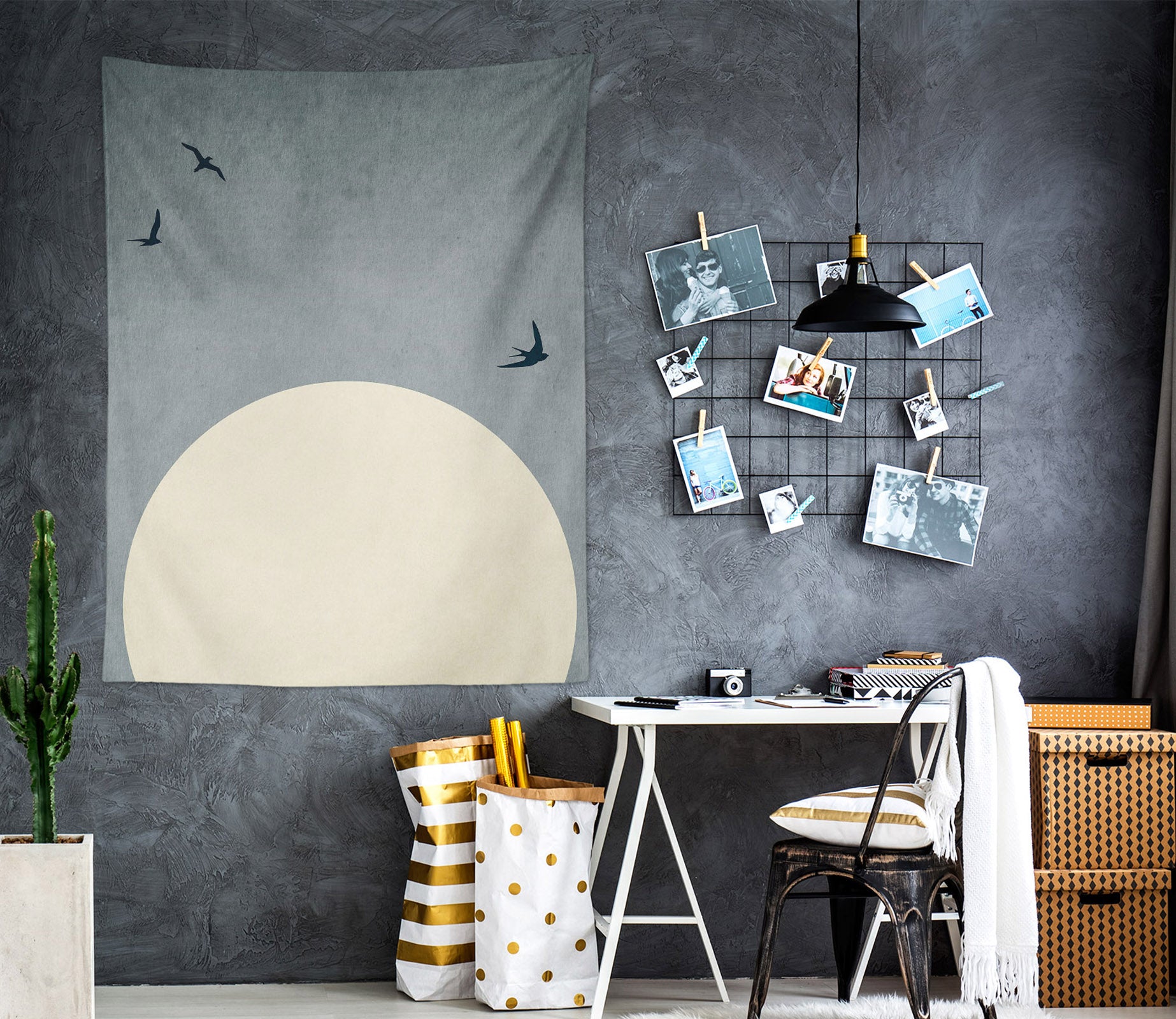 3D Bright Moon 883 Boris Draschoff Tapestry Hanging Cloth Hang