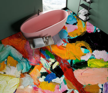 3D Colorful Pigment Brush Pattern 9941 Allan P. Friedlander Floor Mural