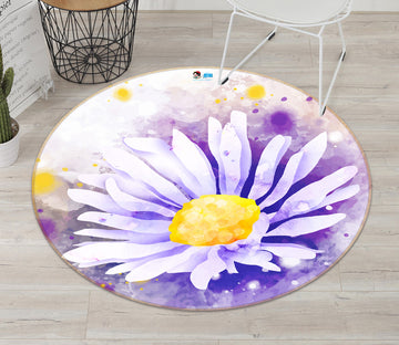 3D Flowers 71269 Round Non Slip Rug Mat